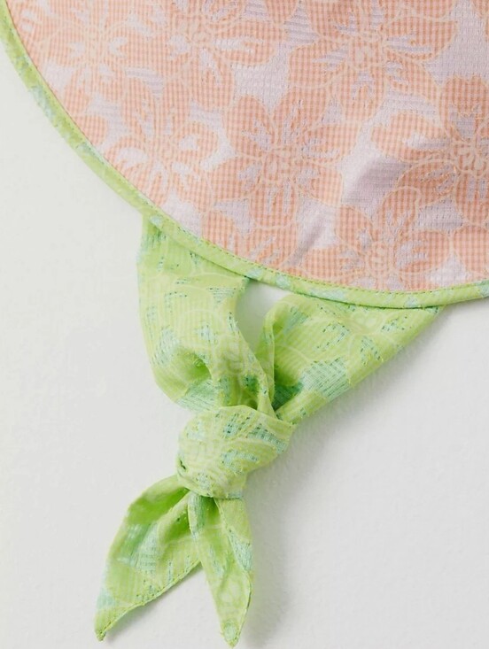 Free People Field Day Jacquard Bucket Hat Floral Tie Garden Whimsy Cottagecore main image 3